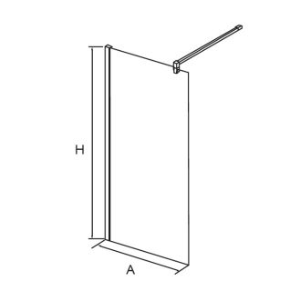 Перегородка для душа RGW WA-01 80x195